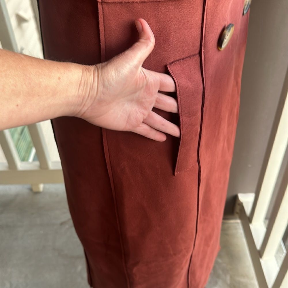 NWT 🎁 Anthropologie  Long MicroSuede Vest/Dress - Picture 2 of 9